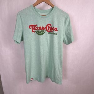 Tumbleweed TexStyles Texas Chica con lima Tshirt Sz Large Green Short Sleeve Lim